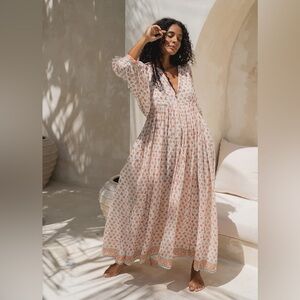 Daughters of India Kyra Maxi Dress - Coral - Size XL